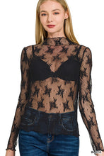 Load image into Gallery viewer, Black Lace Layering Top
