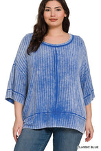 Load image into Gallery viewer, Ribbed Drop Shoulder Half Sleeve Top
