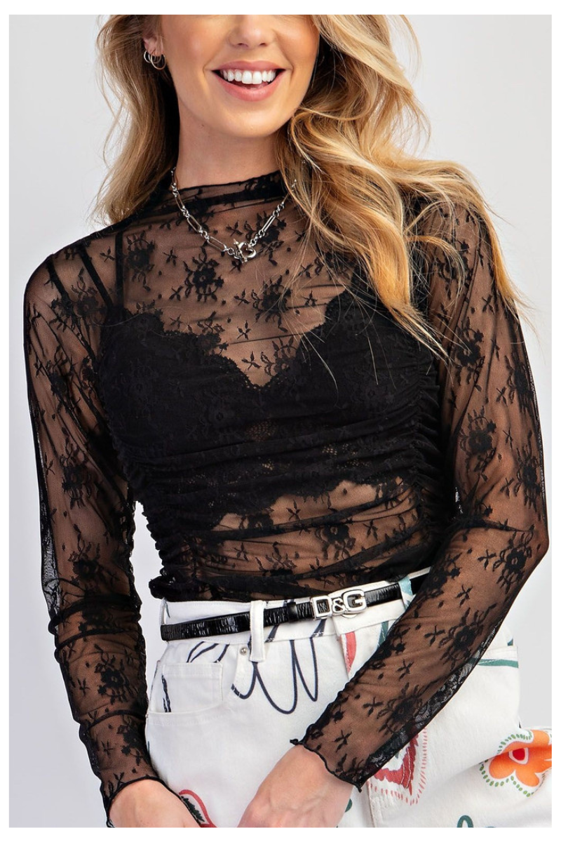 Curvy Lace Layering Top