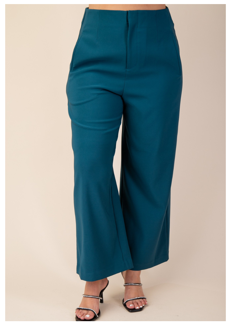 Curvy Teal-tini Dress Pant