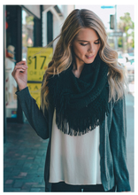 Load image into Gallery viewer, Fringed Infinity Scarf
