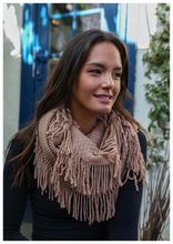 Load image into Gallery viewer, Fringed Infinity Scarf
