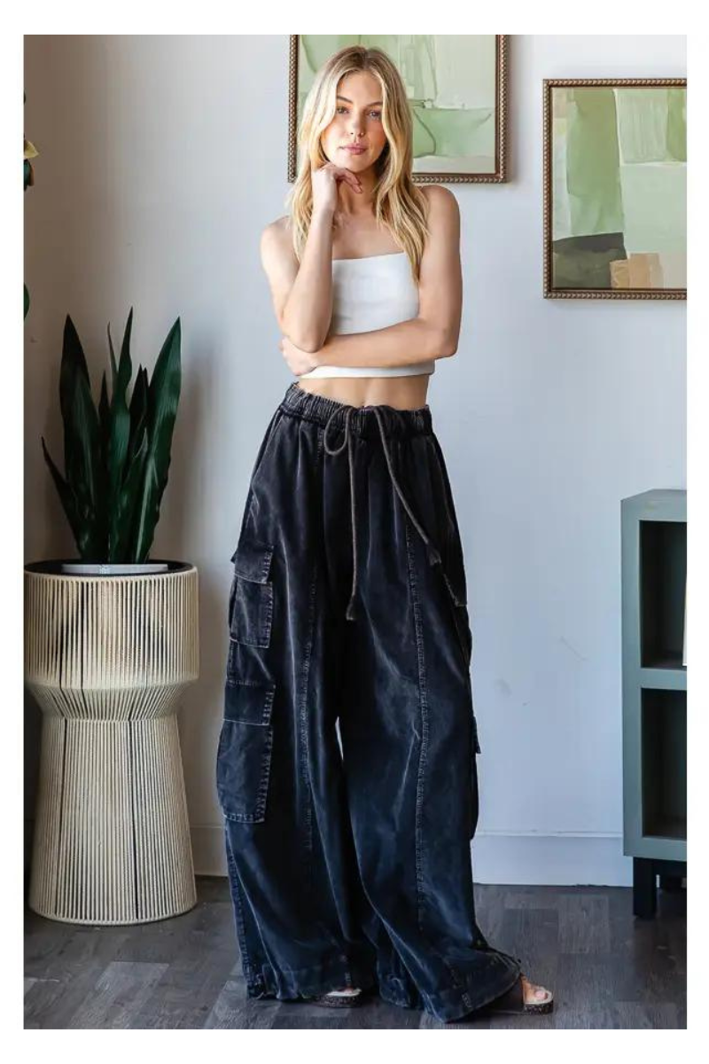 Corded Fantasy Wide Leg Pants