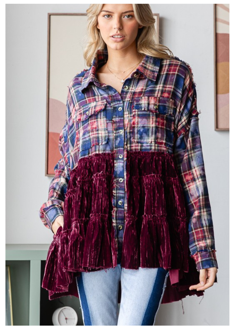 Velvet Ruffles Top