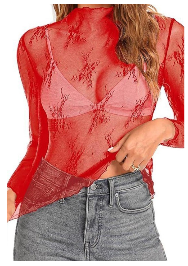 Red Hot Lace Top