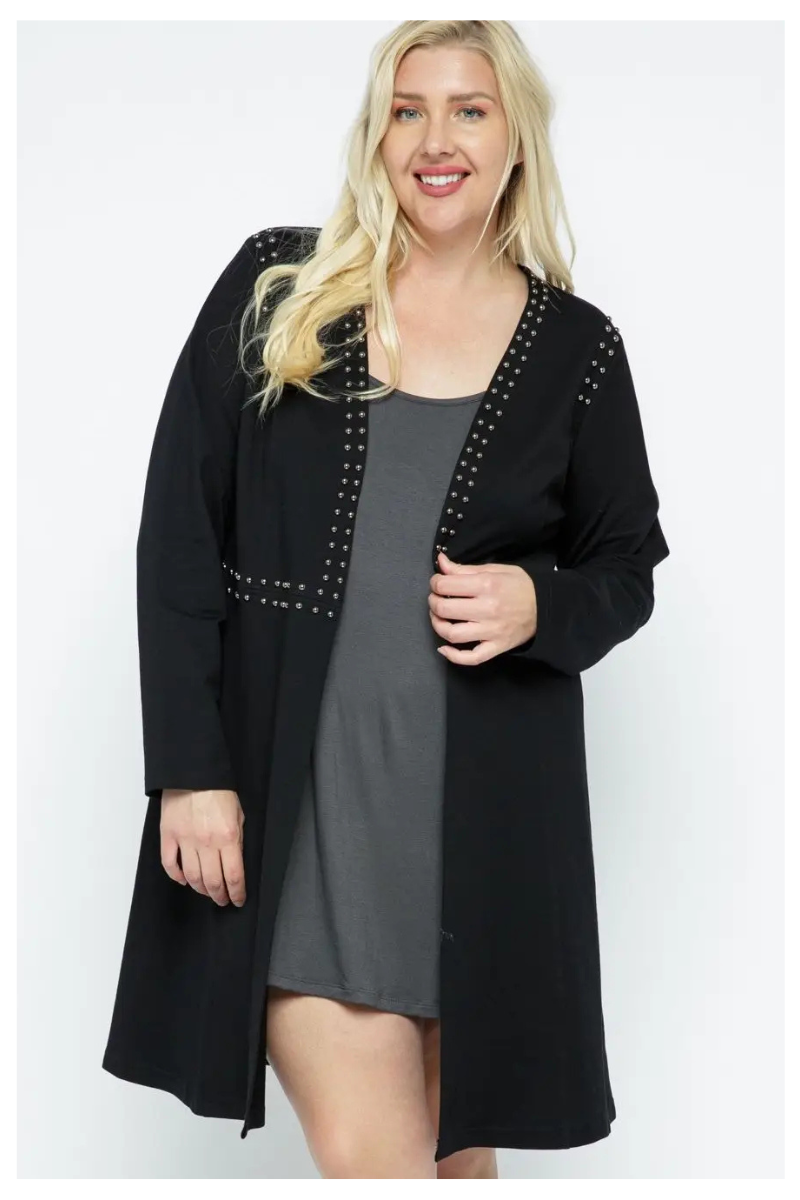 Fall For Studs Curvy Jacket