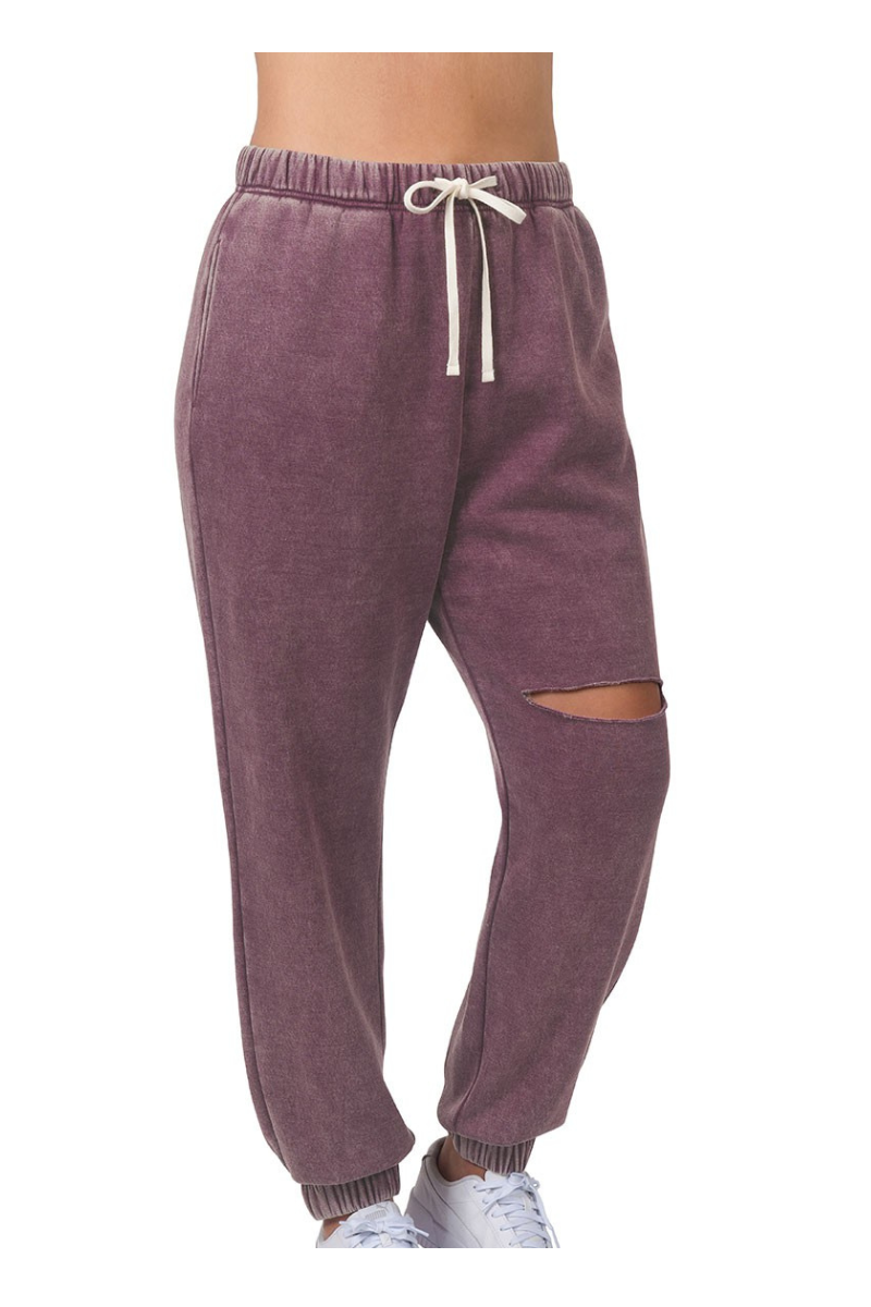 Distressed Plum Jogger