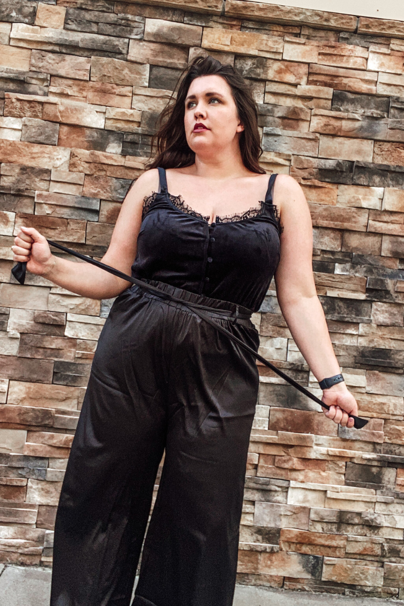 Curvy Satin Wide Leg Pants